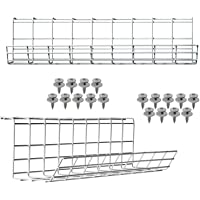 Bandeja Organizadora Cables para Debajo de la Mesa o Escritorio – Organiza sin Nudos los Cables de tu Ordenador (Blanco…